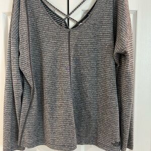 The North Face Gray Striped Women's Top